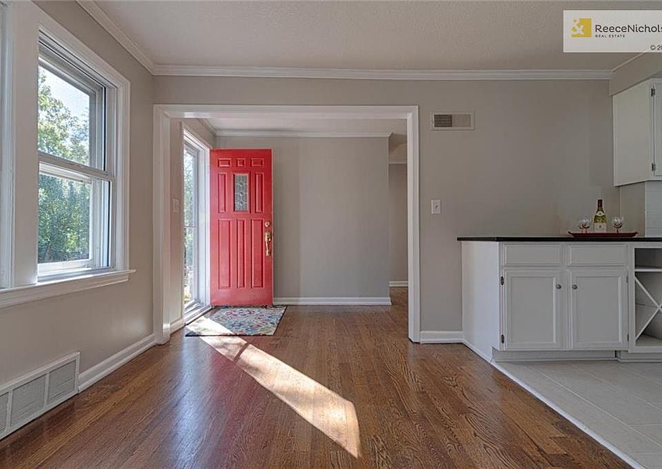 Front entryway and dining area which leads into the updated kitchen.