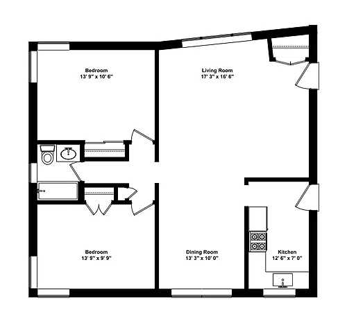 Floor plan Two Bedroom