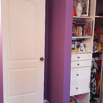 Built-in closet organizers