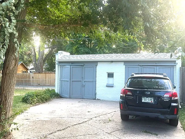 Driveway and garage
