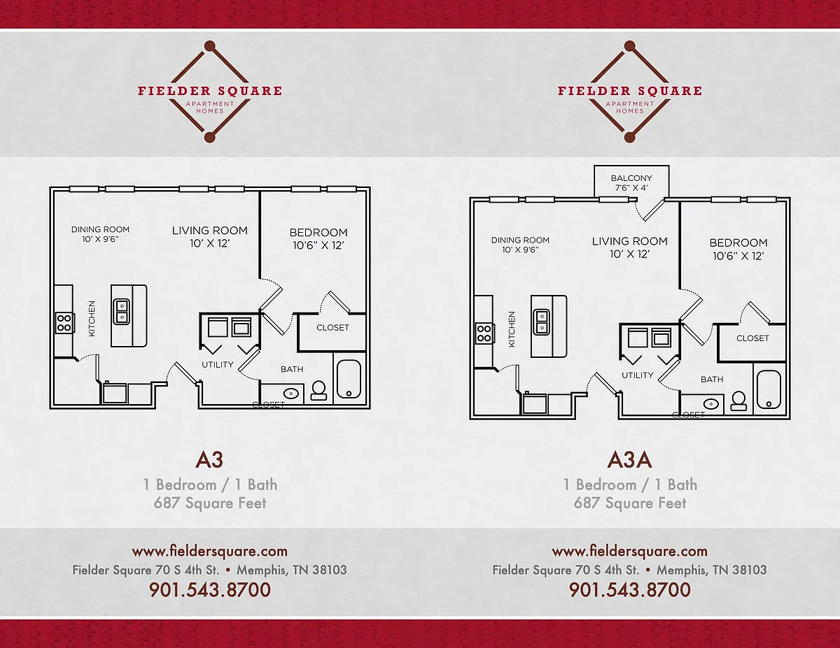 Floor plan A3 One Bedroom