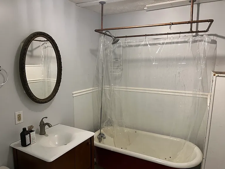 Cast Iron tub and shower
