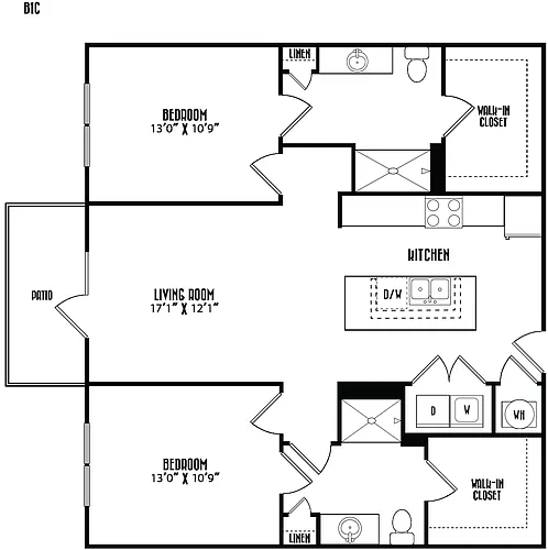Floor plan B1C