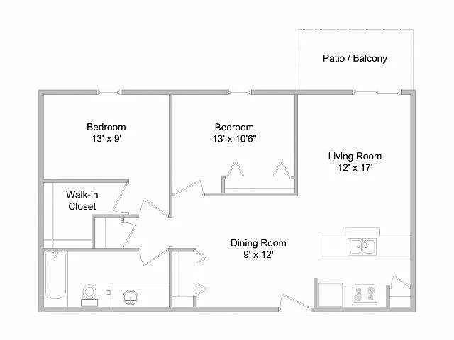 Floor plan 2 Bedroom