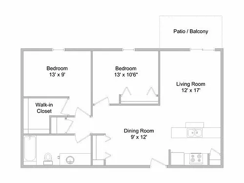 Floor plan 2 Bedroom
