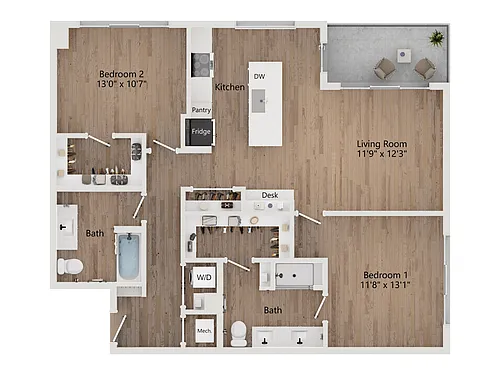 Floor plan B7