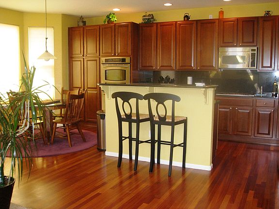 Gorgeous Brazlian Cherry Hardwood Floor & Cabinets