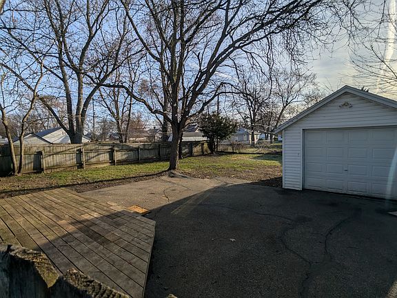 garage and back yard