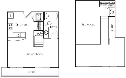 Floor plan Micro One Bed - LA4
