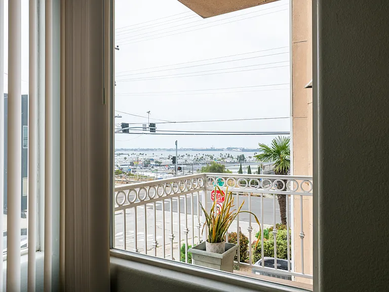 View from front Primary bedroom with balcony