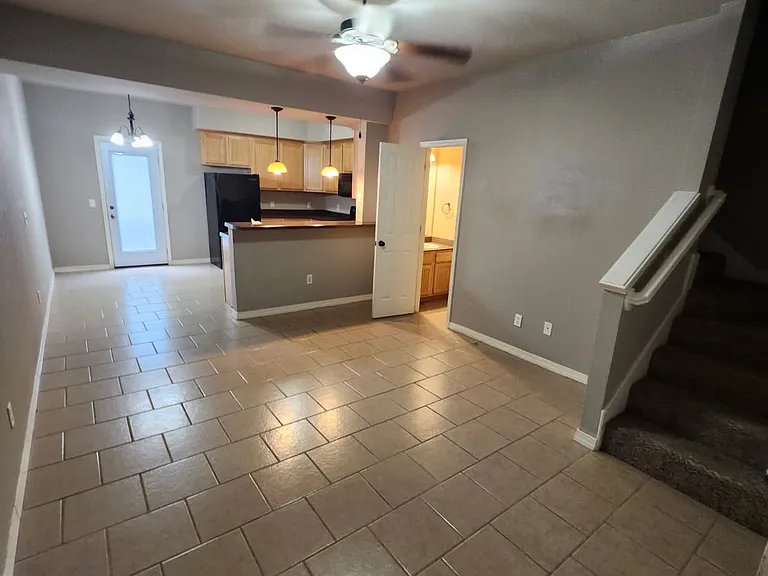 Living, dining and kitchen