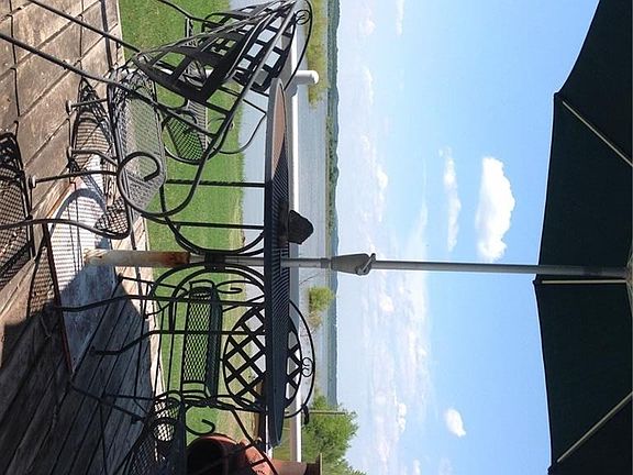 Wide open lake views and a nice patio to sit on.