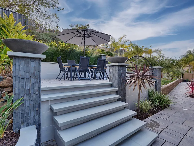 Raised Backyard Patio Area