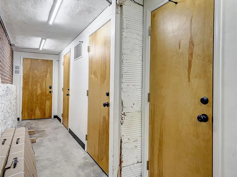 locked storage unit in basement