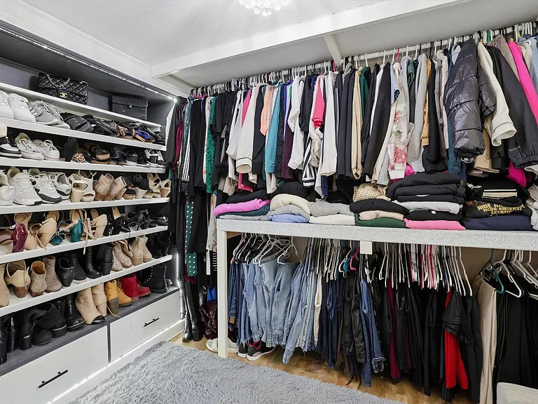 Small room converted to a closet