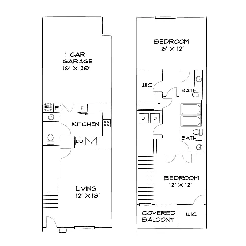 Floor plan Design 2C Townhome