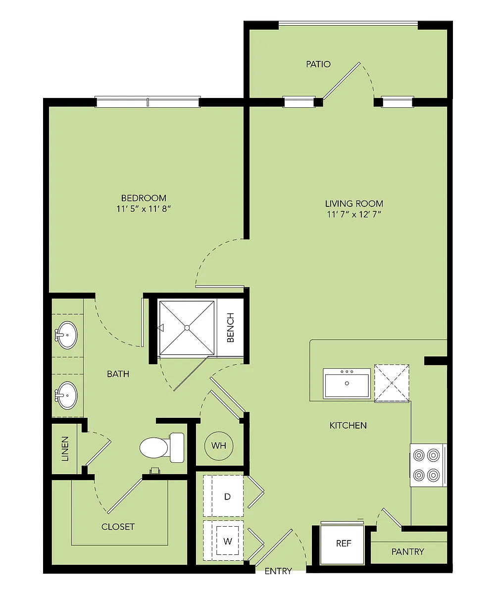 Floor plan A2-657sf-A2S.5