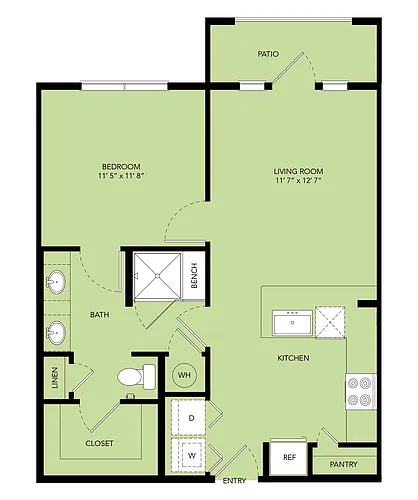 Floor plan A2-657sf-A2S.5