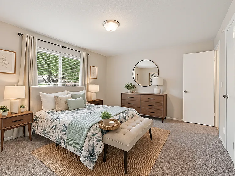 Bedroom with closet