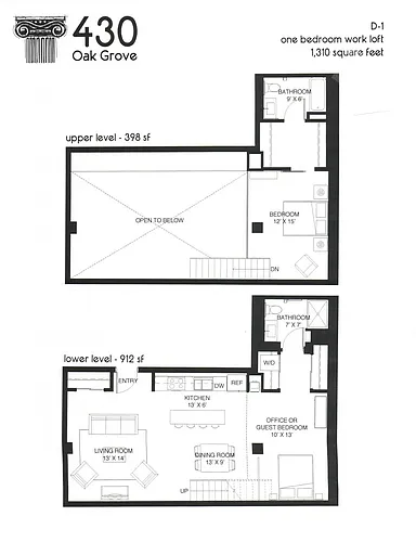 Floor plan 1 BR D-1