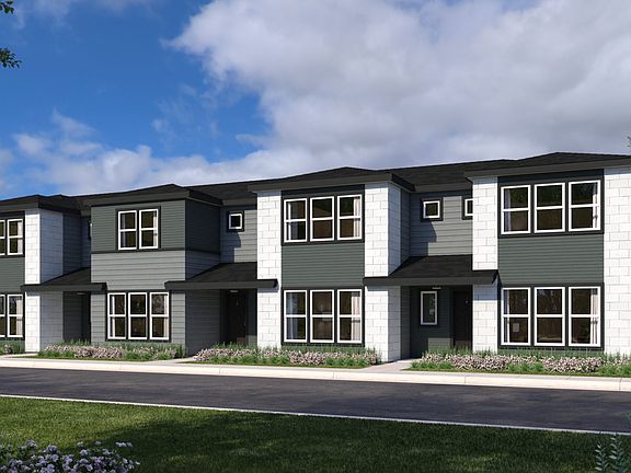 Modern architecture with stone accents