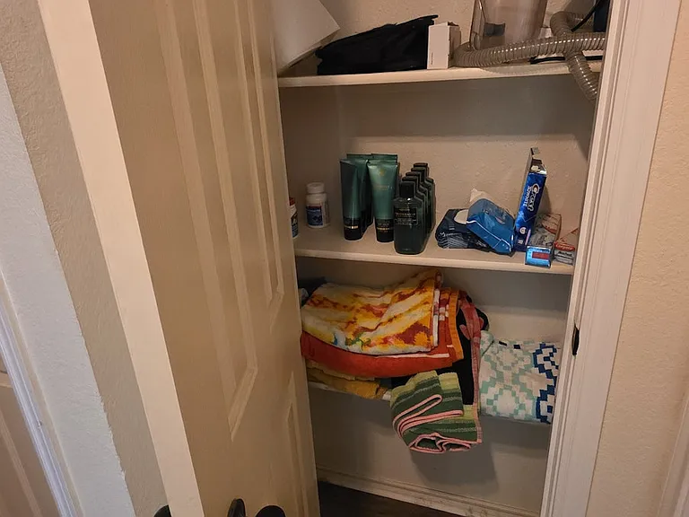 Upstairs hallway closet