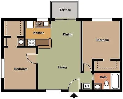 Floor plan 2 BR
