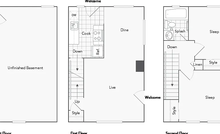 Belmont 2-Bedroom Floorplan Belmont 2-Bedroom Floorplan