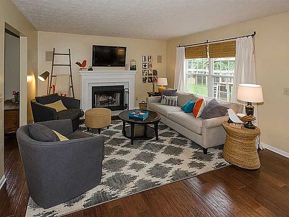 Family Room. Family room has new hardwoods and fireplace