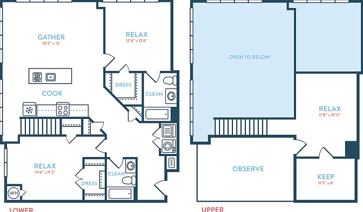 1607 Quincy B3 Loft Floorplan Diagram
