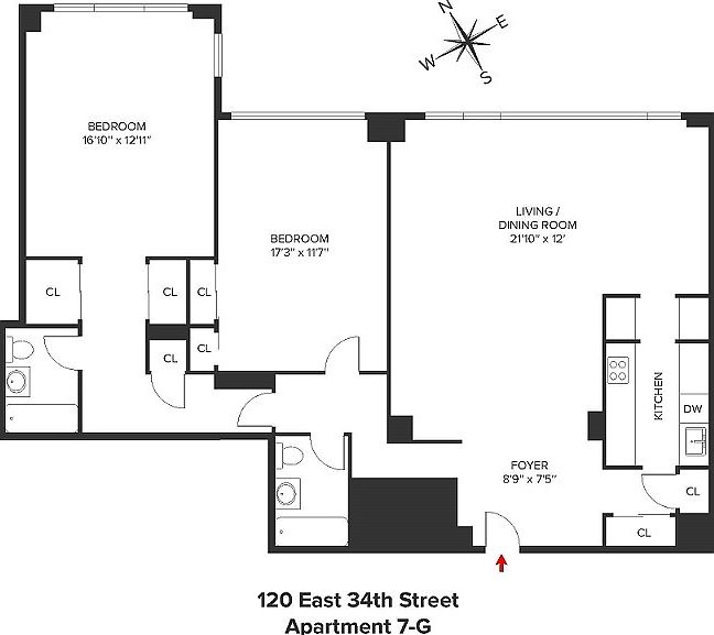 1st image of 120 E 34th St APT 16g