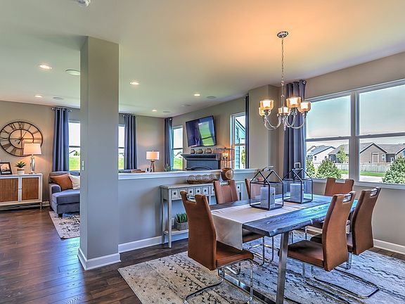 Dining room open to great room