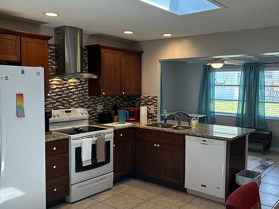 Bright kitchen with skylight