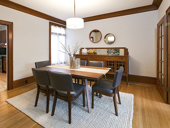 Beautiful built-in dining room credenza.
