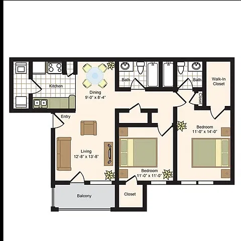 Floor plan D1