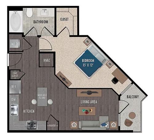 Floor plan A2-1X1