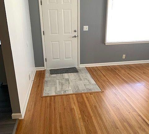 Front entry into living room