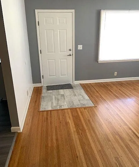 Front entry into living room.