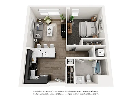 Floor plan A1 (One Bed)