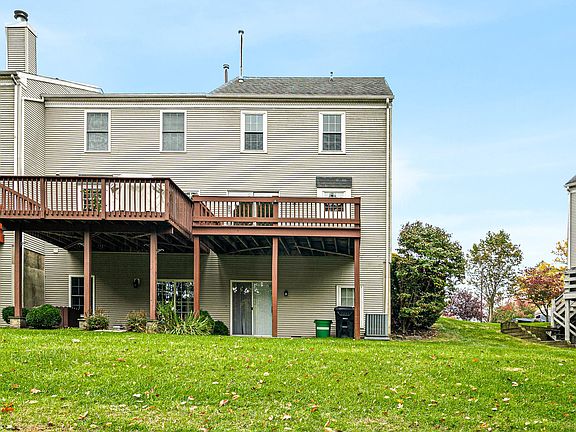 Private deck and back yard