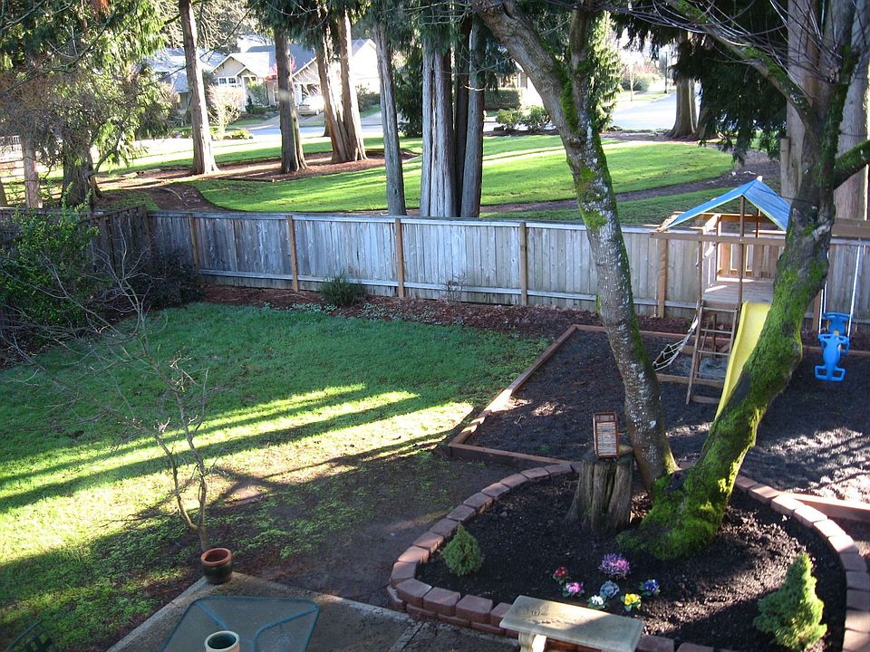 large back yard on park