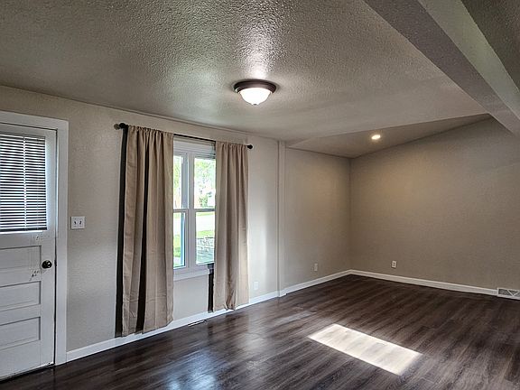 open concept kitchen and living room space