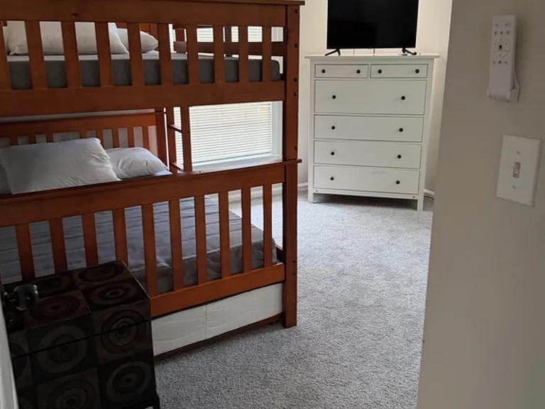 Two Queen Bed Bunk Beds with pull out twin Trundle