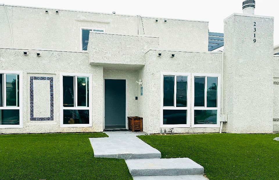 Front view of four-plex