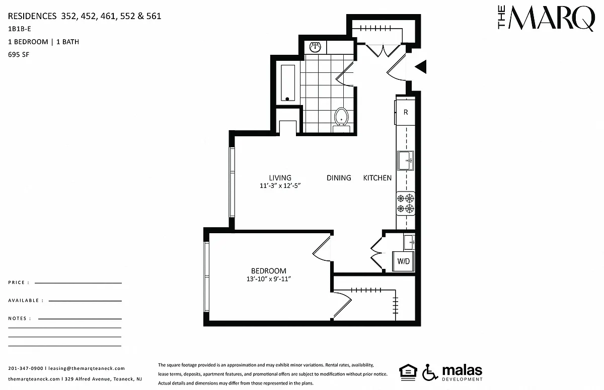 Floor plan 1B1B-E