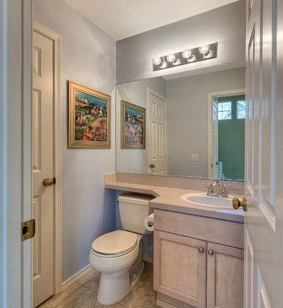 1/2 bath on main floor with linen closet.