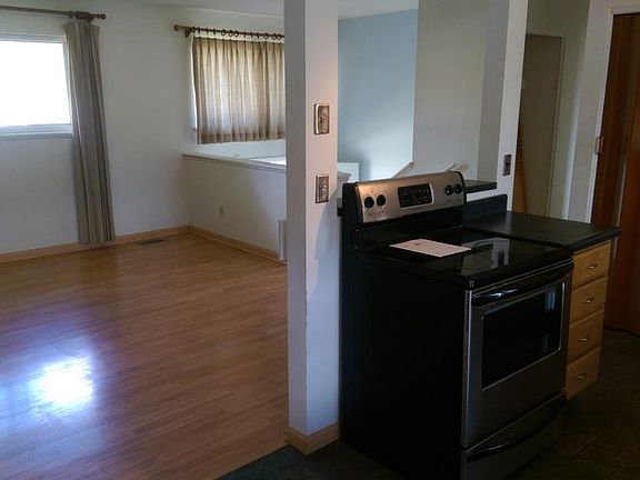 Kitchen overlooking the living room