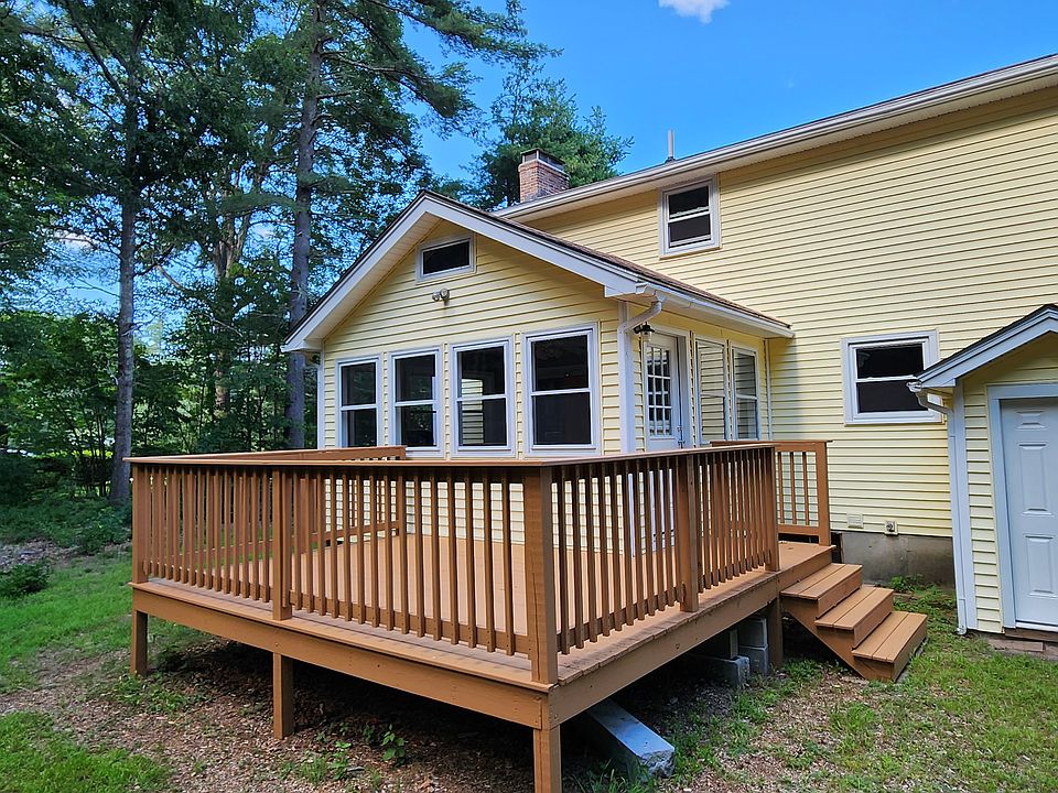 Deck overlooking yard