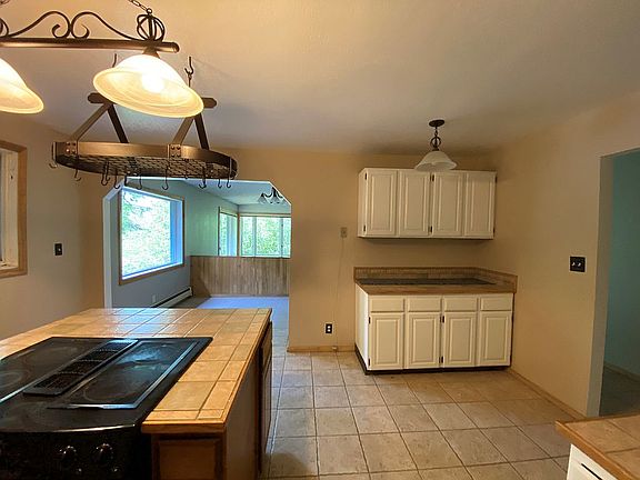 Kitchen open to dining room