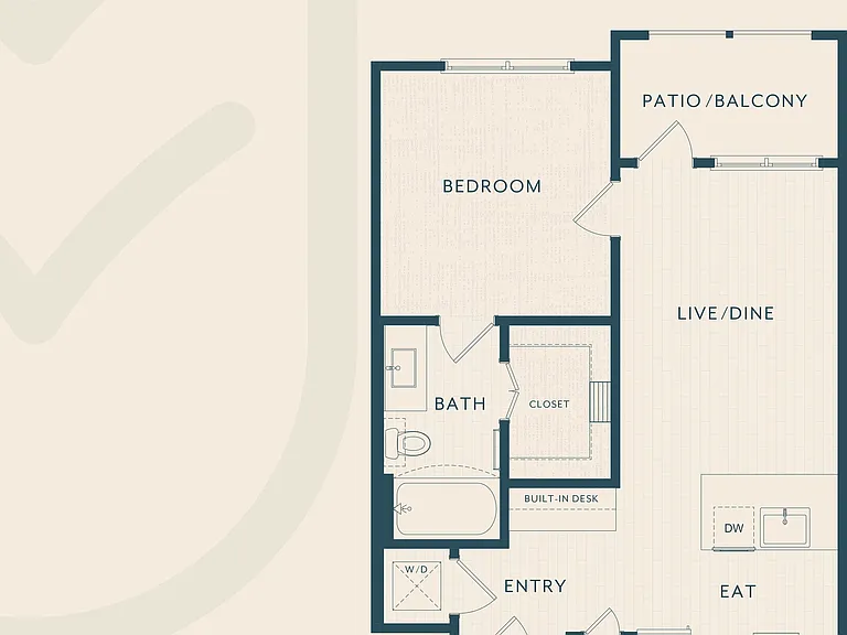 1x1 | 599 SQFT 1x1 | 599 SQFT
